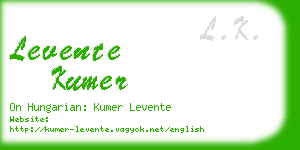 levente kumer business card